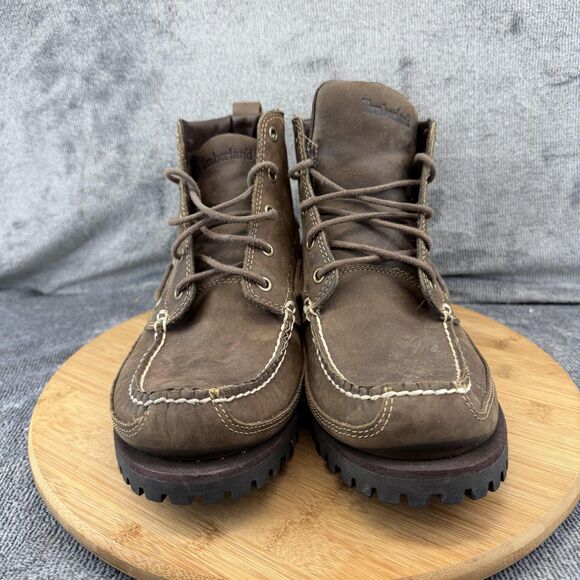 Timberland Chukka Boots Mens Size 9 Brown Leather Moc Toe Lug Lace Up 84501 main image 10
